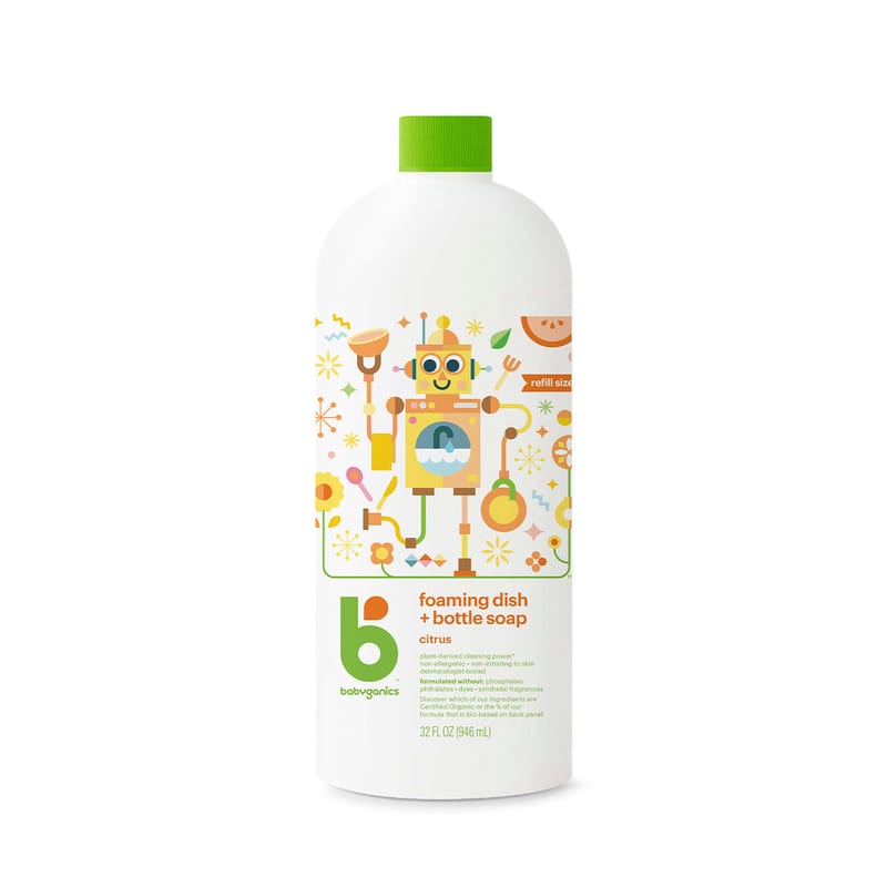 Babyganics Foaming Dish & Bottle Soap Refill, 946ml, Citrus
