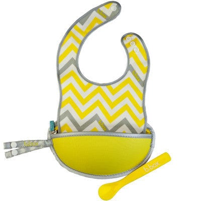 B.box Travel Bib w/ Baby Spoon