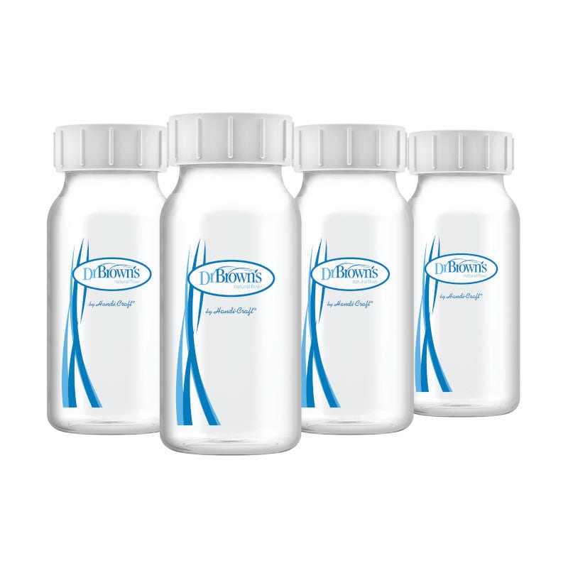 DR. BROWN'S Narrow Neck Breast Milk Collection Bottles, 120ml, 4-Pack