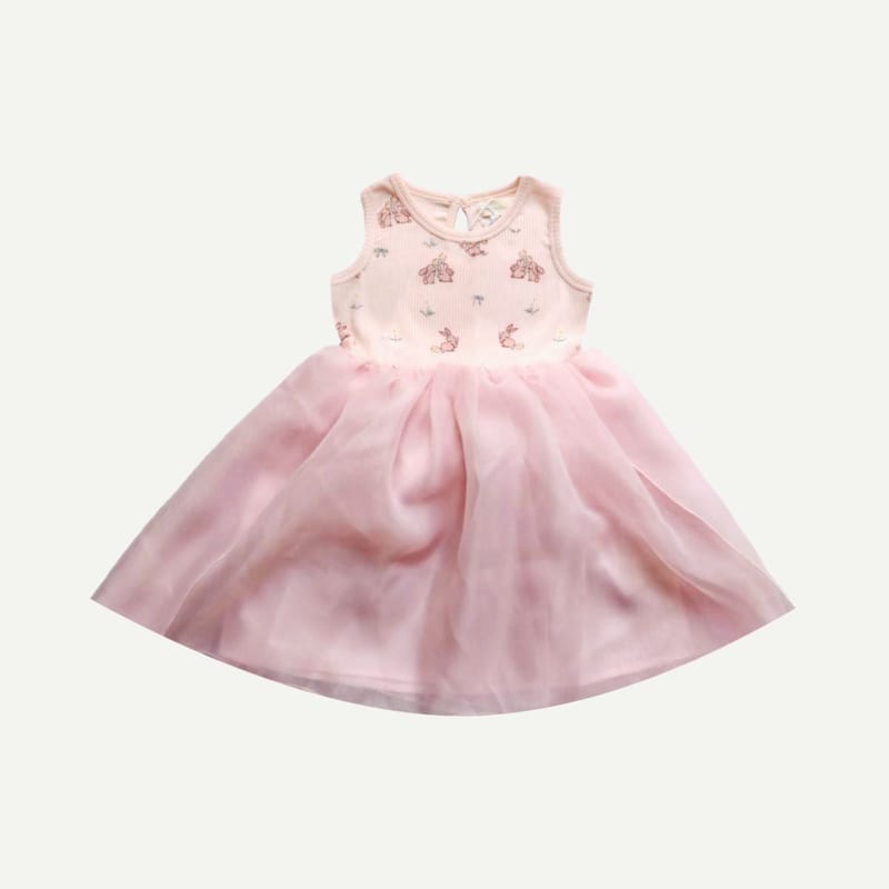 Elly Milley TENCEL™ Organic Cotton / Flora Dress - Spring Bunny