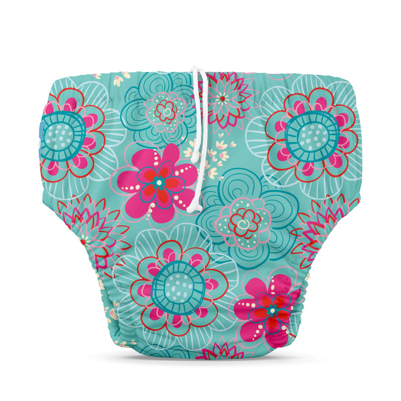 Reusable Swim Diaper Drawstring M - Floriana