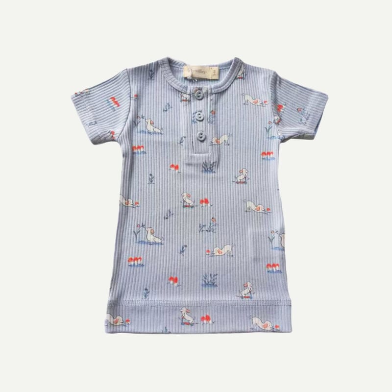 Elly Milley TENCEL™ Organic Cotton / Rêverie Button Tee - Pup Meadow