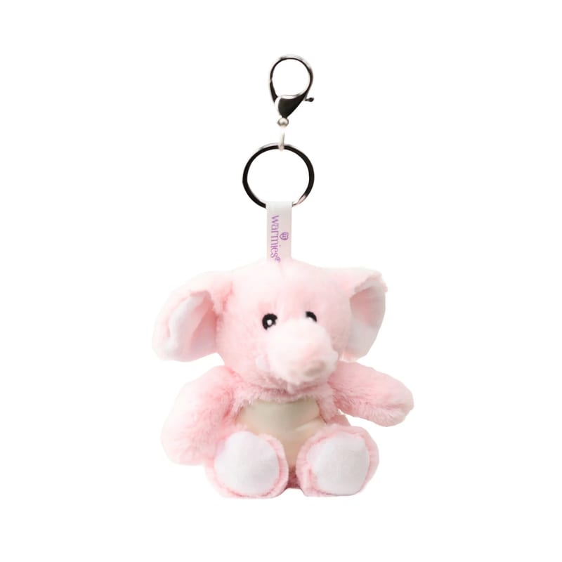 Warmies Bag Charm Pink Elephant