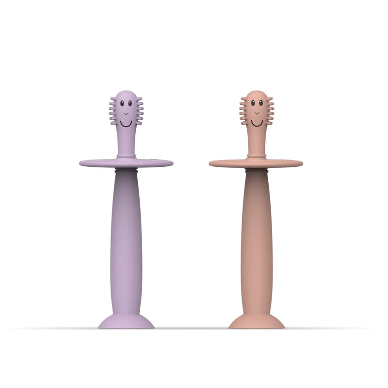 Matchstick Monkey Toothbrush With Stopper - Dusty Pink &amp; Lilac