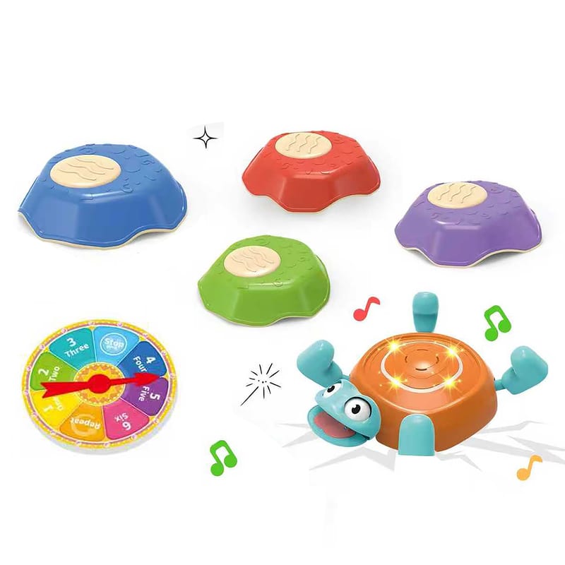 Lucky Baby 616086 Balance Sensory Music Light Up Stepping Stones for Kids Toddler – Turtle