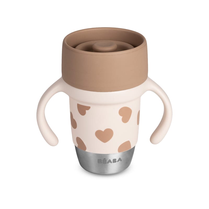 Beaba Click &amp; Drink 360 Stainless Steel Learning Cup 240ml - Big Love