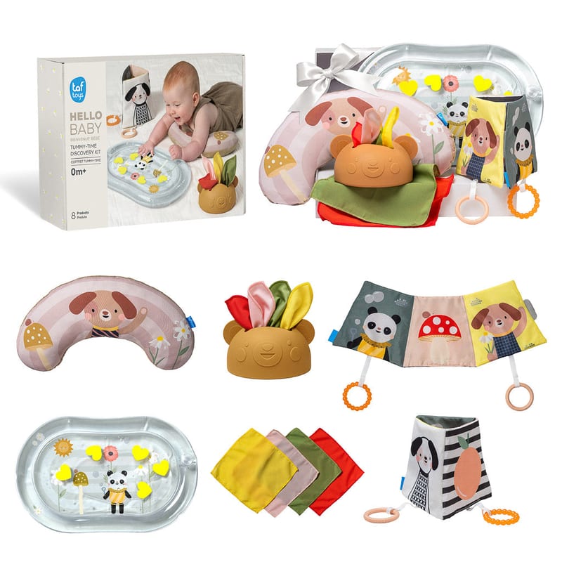 Taf Toys Tummy-Time Discovery Kit | Newborn Sensory Water Mat & Early Developmental Gift Set (0m+)