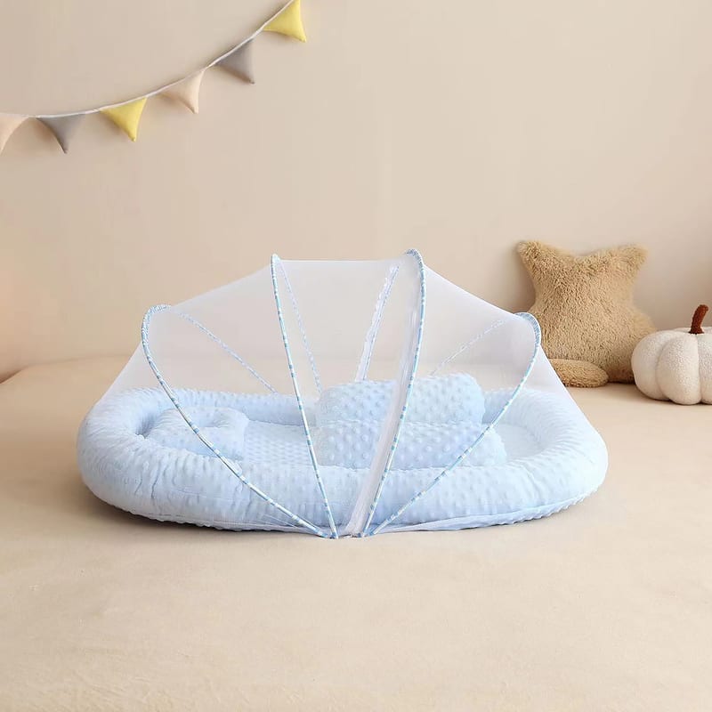 Lucky Baby 4950 Pop Up Portable Bed With Pillow + Bolster W/Mosquito Net (2 Colour Option)