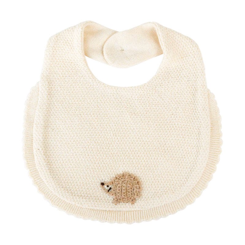 Hoppetta Knit Bib - Hedgehog