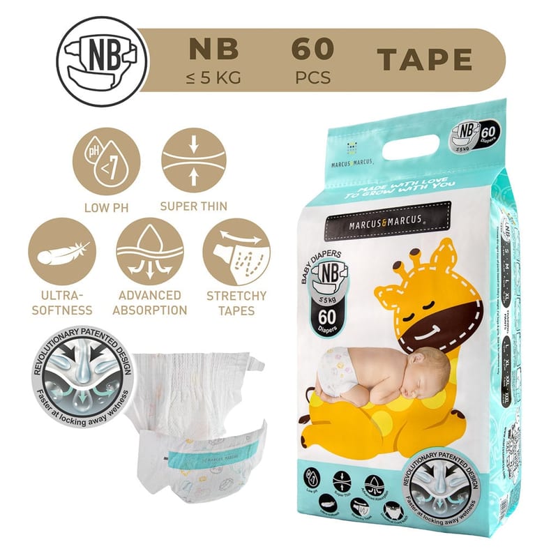 Marcus & Marcus Baby Diaper (NB / S / M / L / XL)