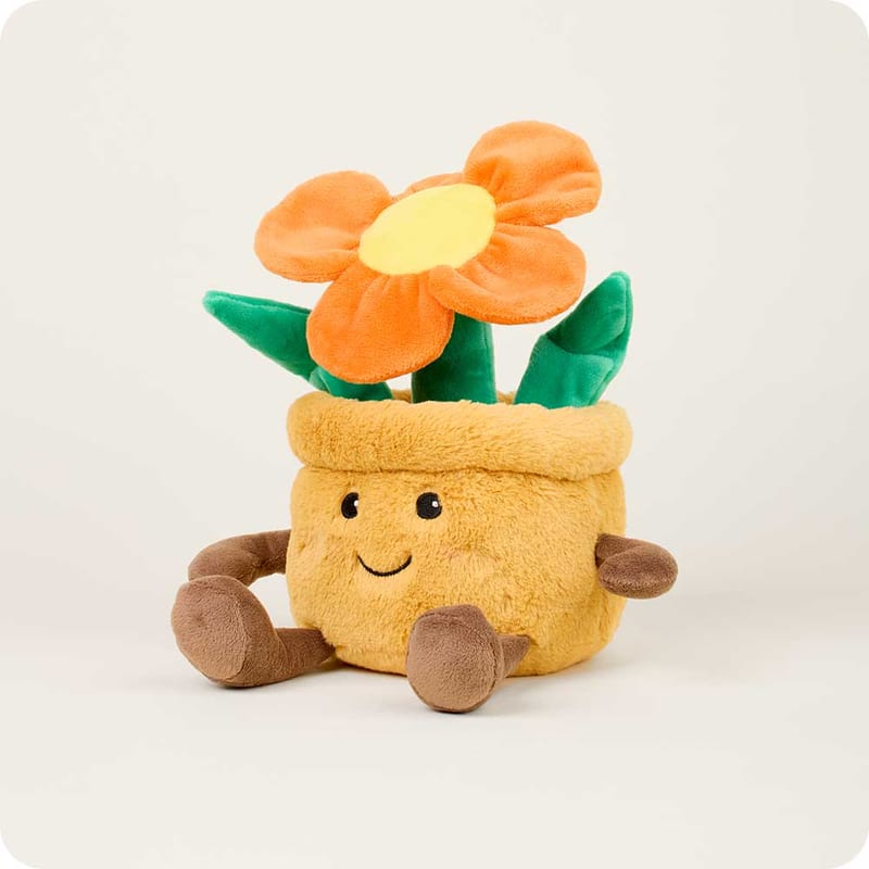 Warmies Soft Toy Orange Flower Pot
