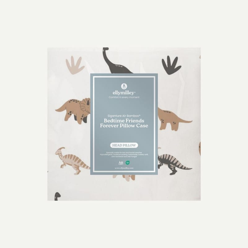 Elly Milley (CASING) Signature Air Bamboo™ BFF Head Pillow - Dinosaur