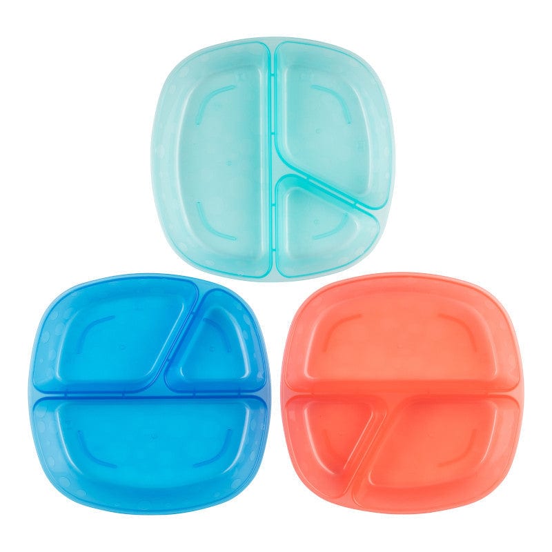 Dr. Brown's Divided Toddler Feeding Plate 3-Pack