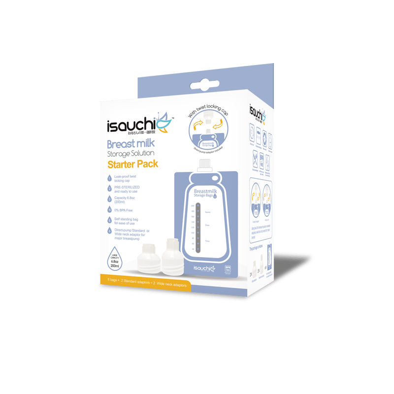 ISA UCHI Ready Connect Breast milk Storage Bag, Starter Pack