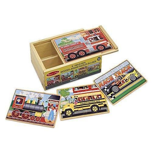 Melissa & Doug Vehicles Jigsaw Puzzles in a Box