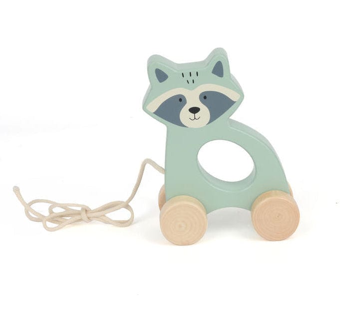 Bubble Wooden Raccoon Pull Along Toy