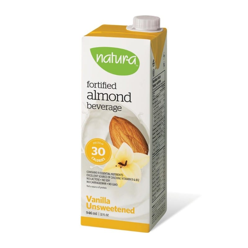 Natur-a Enriched Almond Beverage - Vanilla Unsweetened, 946 ml.