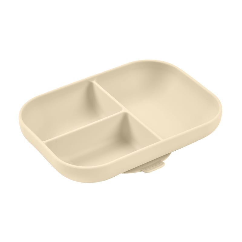 Beaba Silicone Suction Divided Plate - Clay