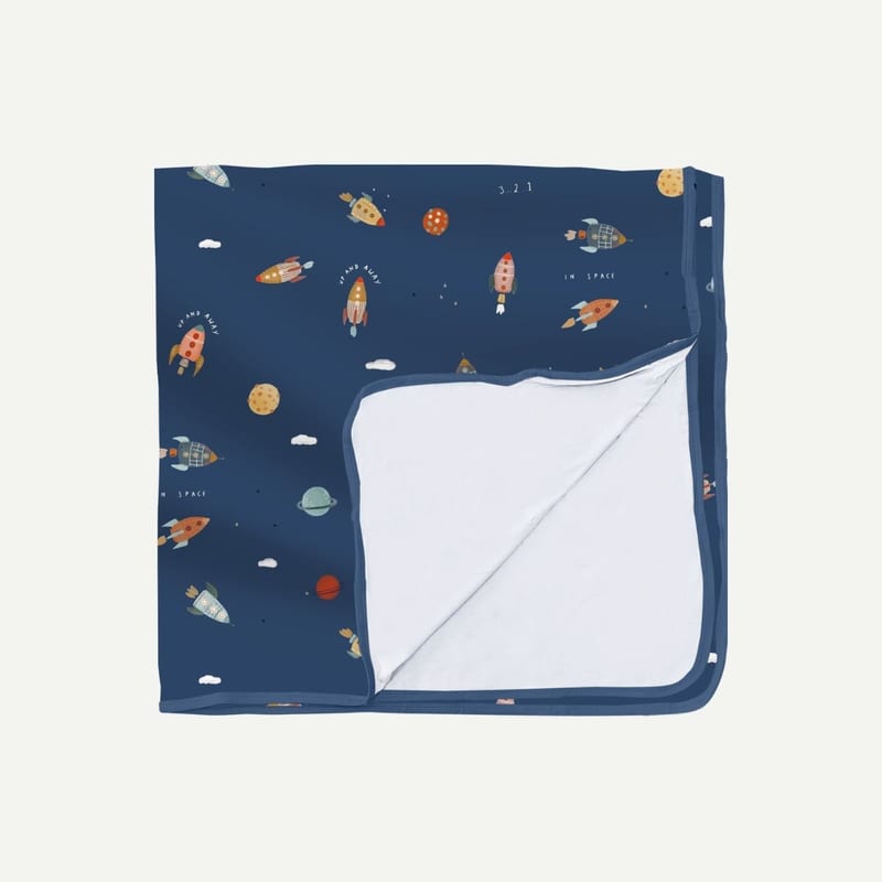Elly Milley Signature Air Bamboo™ Baby Blanket - Space Ship