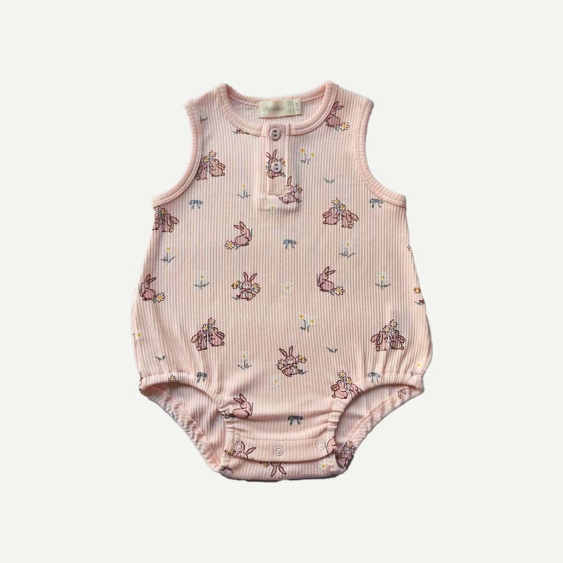 Elly Milley TENCEL™ Organic Cotton / Vent Romper Spring Bunny