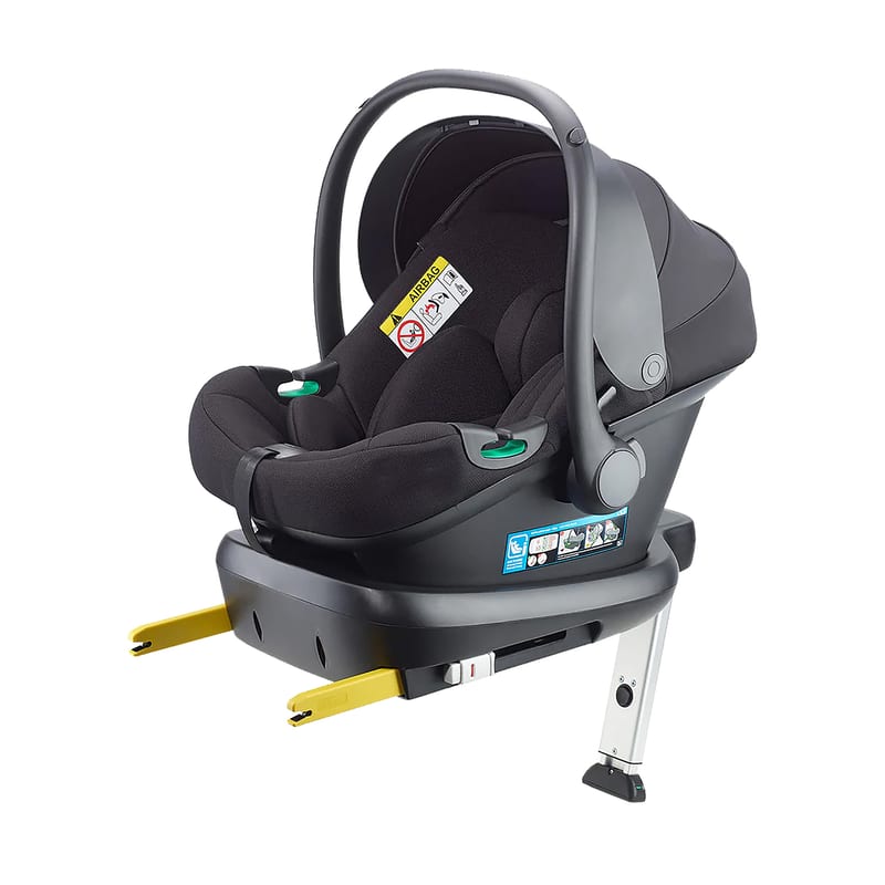 Lucky Baby Seyftee iSize Isofix Infant Safety Carseat With Base – Black/Grey