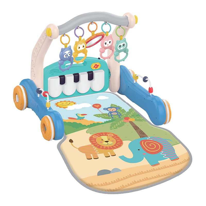 Lucky Baby 620328 2 In 1 Pedal Piano Harps Gym/Walker – Safari