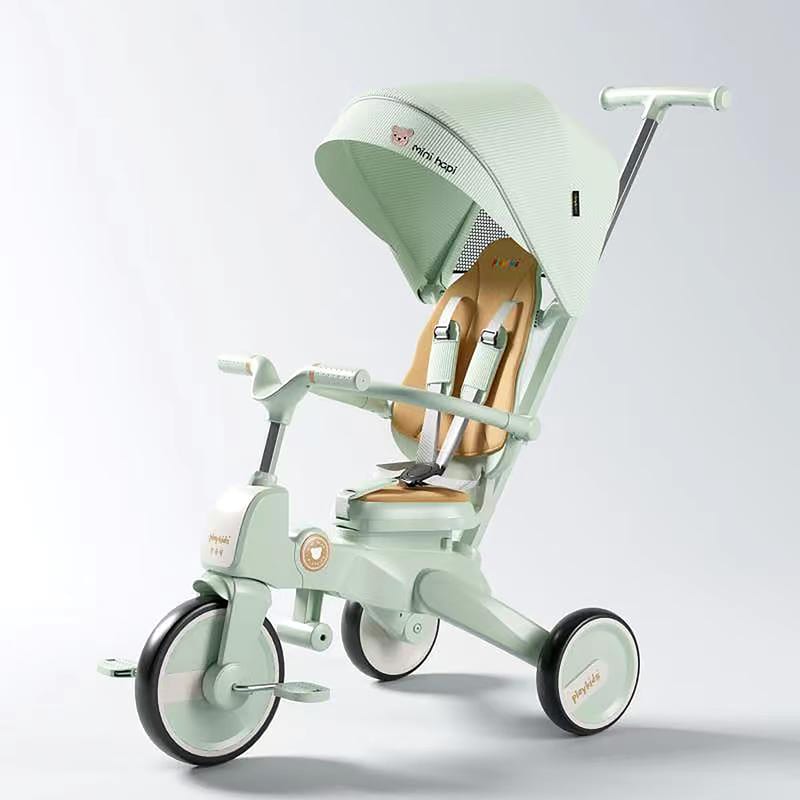 Lucky Baby Playkids 501955 7 In 1 Trike Easy Foldable Tricycle – Mint