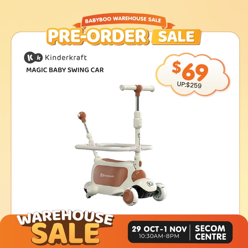 Babyboo Sale [Pre-Order] KINDERKRAFT Baby Swing Car, Magic