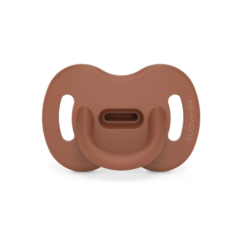 Suavinex Colour Essence All Silicone SX Pro Soother 0-6 Months - Brick Red