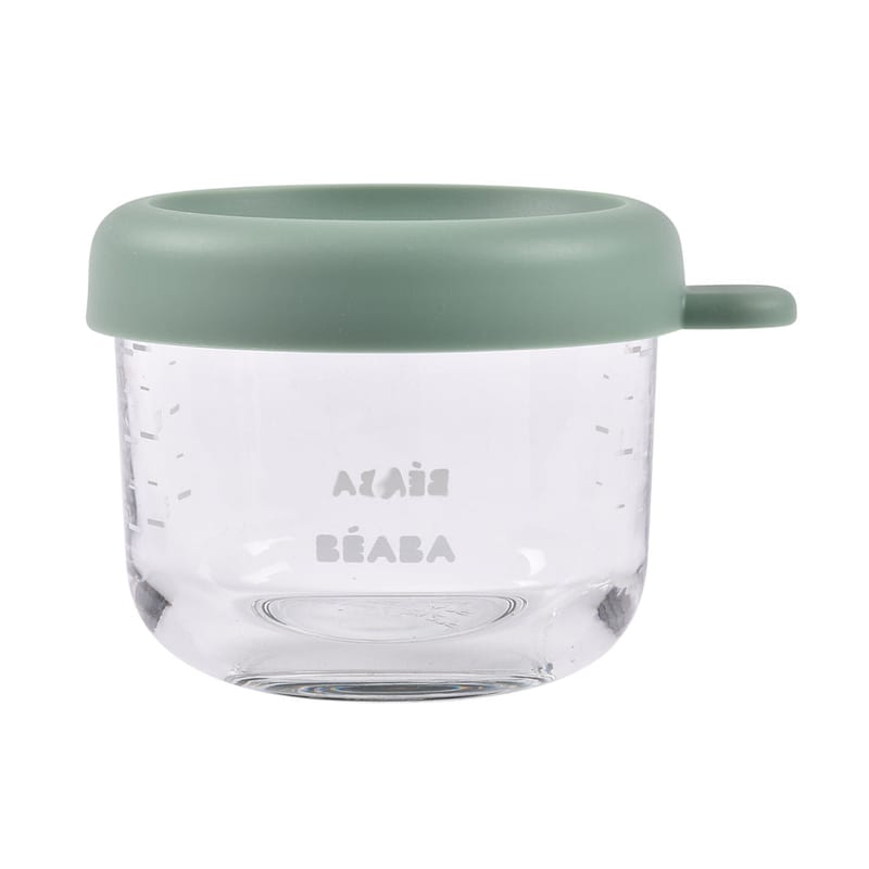 Beaba Glass Jar 150ml - Sage Green