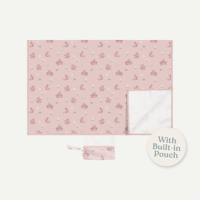 Elly Milley Waterproof Diaper Changing Mat - Spring Bunny
