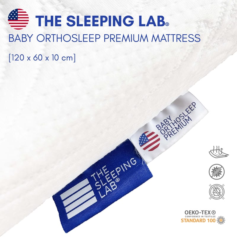 THE SLEEPING LAB Baby OrthoCare Premium Mattress – Orthopedic Support | 120x60x10cm