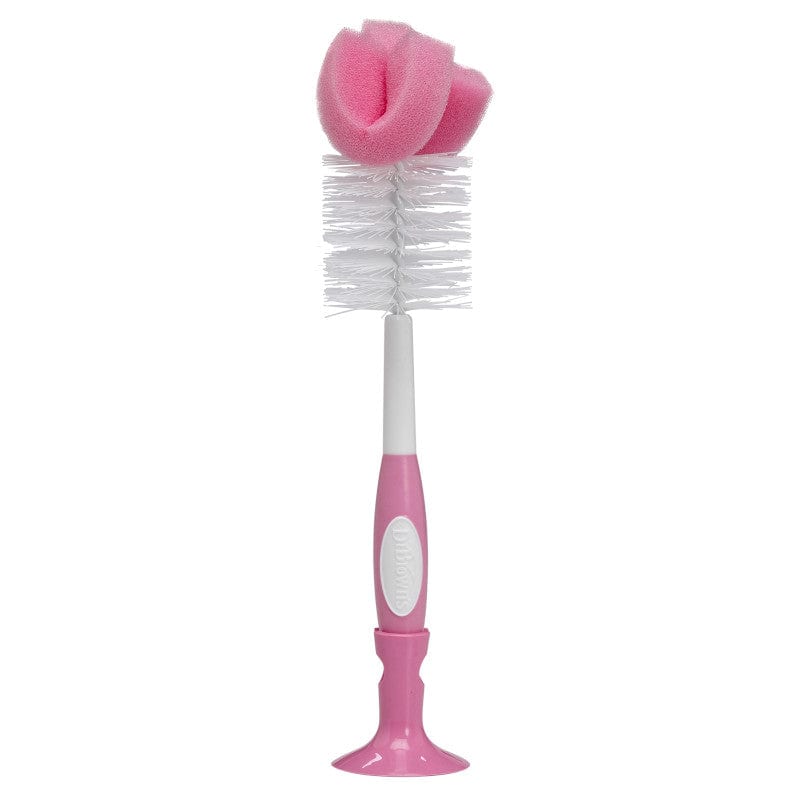 Dr. Brown's Baby Bottle Brush Bristle and Sponge Head Pink