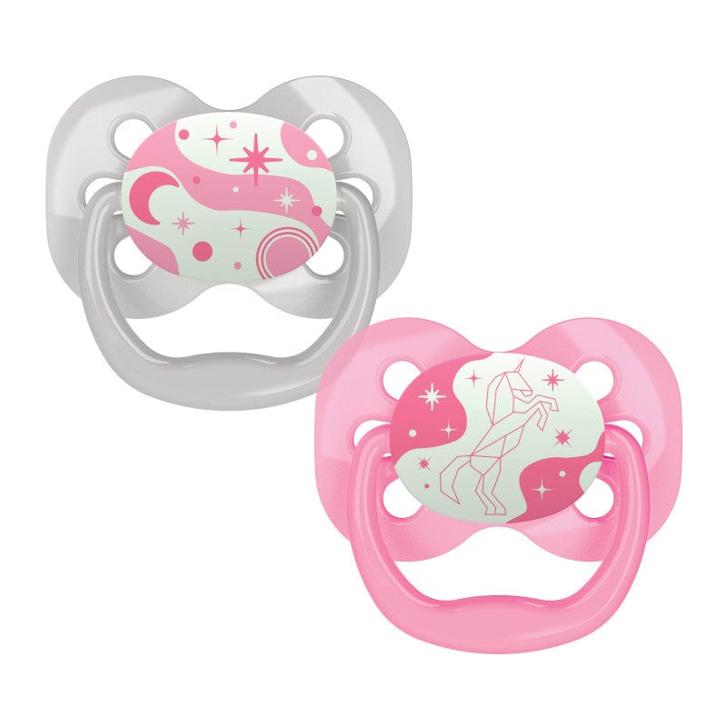 DR. BROWN'S Advantage Pacifier Glow In The Dark Pacifier, Assorted Stages, 2-Pack