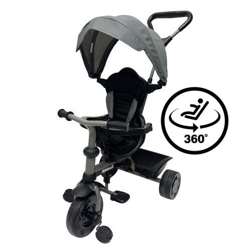 Lucky Baby 501924 Molti 4 In 1 Classic Tricycle - Grey/Black