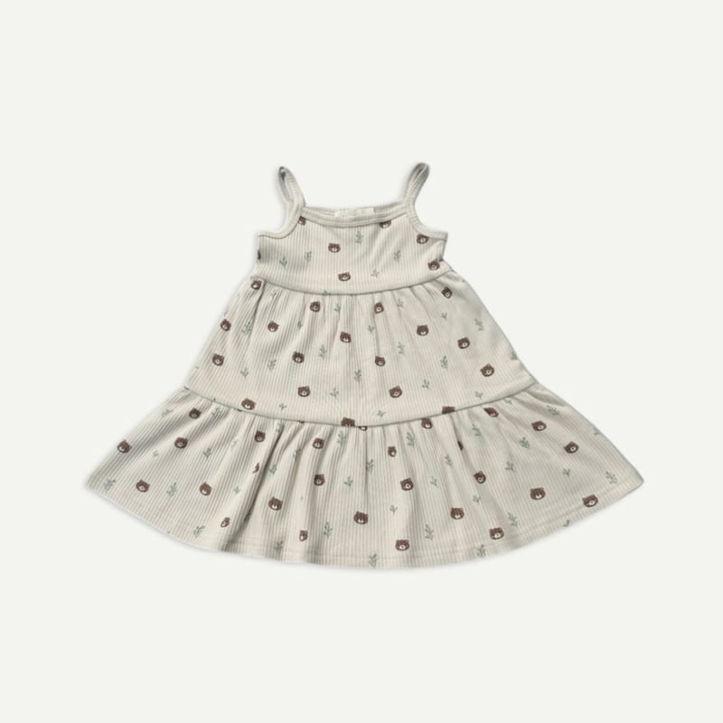 Elly Milley TENCEL™ Organic Cotton / Pétale Dress - Woodland Bear