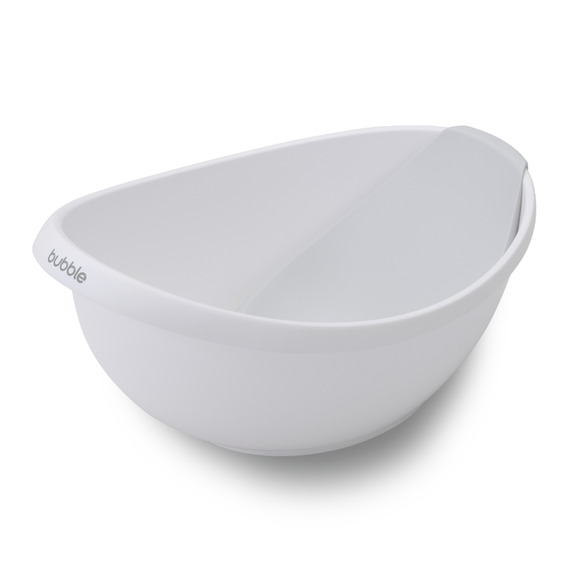 Bubble Cuddle Bath with Newborn Support Insert - White