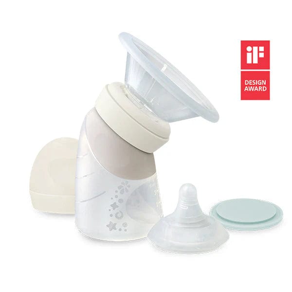 b-b-marc Silicone Angled Feeding Bottle & Breast Pump Set