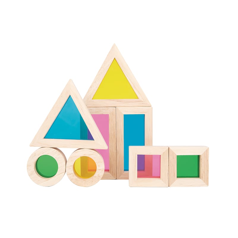 Lucky Baby Tookytoy TH839 Montessori Educative Learning Wooden Rainbow Blocks Activity Sensory Toy