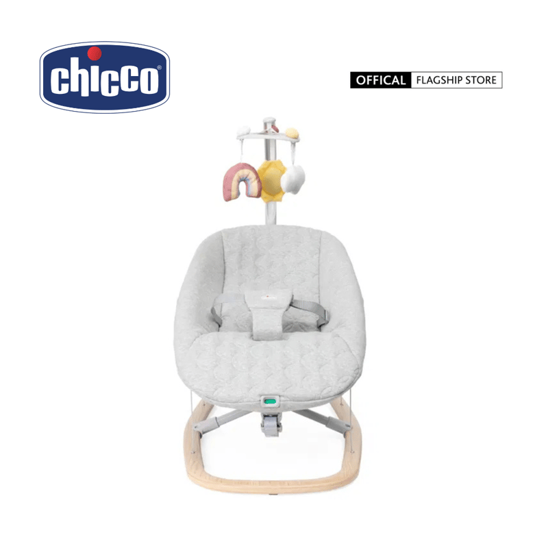 Chicco Zen Wave Baby Bouncer Wooden Grey
