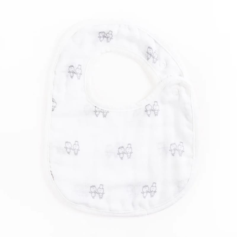 Kiki and Sebby 6-Layer Muslin Snap Bibs