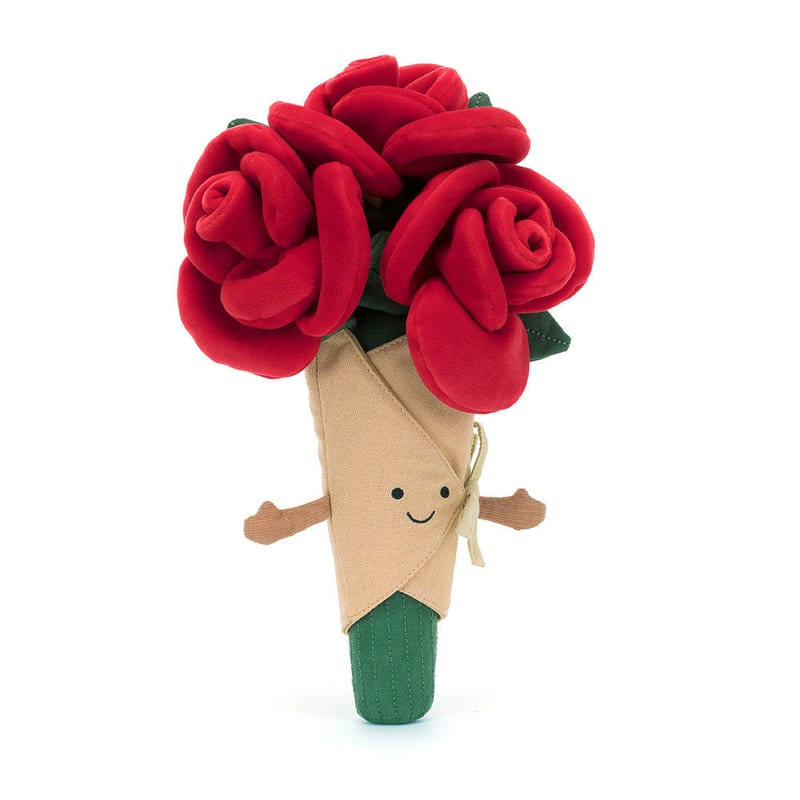 Jellycat Amuseables Rose Bouquet (Free Jellycat Dust Bag)