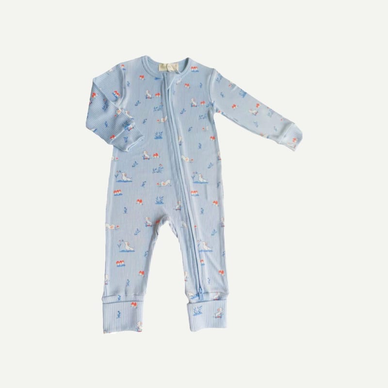 Elly Milley TENCEL™ Organic Cotton / Lune Sleepsuit - Pup Meadow