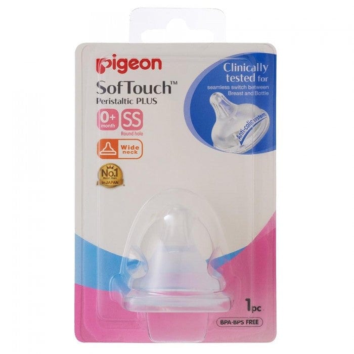 Pigeon SofTouch Peristaltic Plus Nipple Blister Pack 1pc (SS)