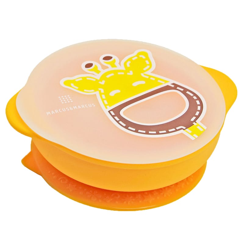 Marcus & Marcus Suction Bowl with Lid – Silicone Baby Feeding Bowl - Lola