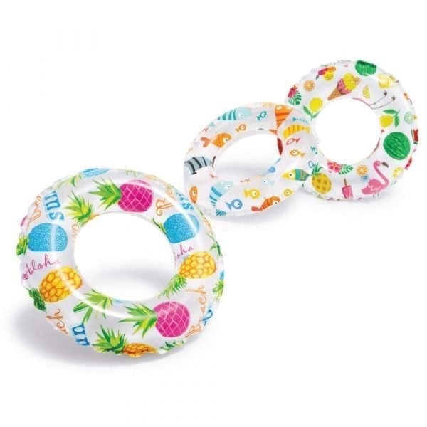 INTEX Lively Print Swim Rings, Ages 3-6, 3 Styles (50cm)