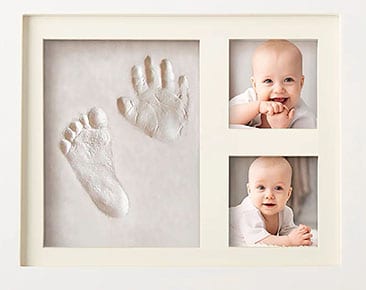Lucky Baby 100165 Newborn Baby & Pet Photo Frame With Clay Mould Hand – 1 Clay + 2 Photo
