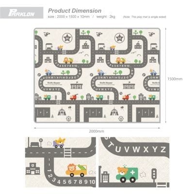 Parklon Single Sided PE Roll Mat Simple Road