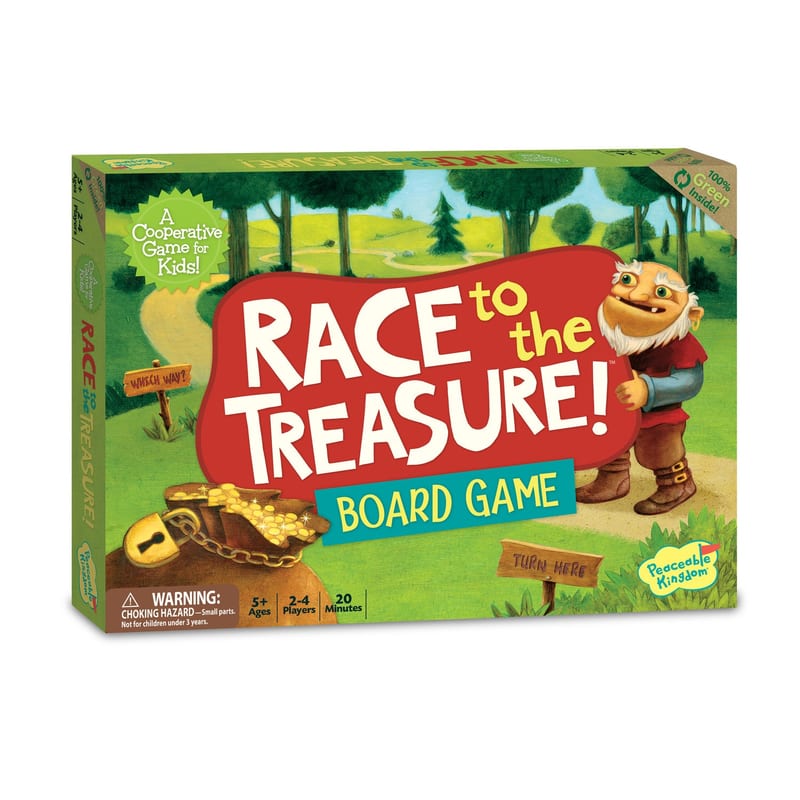 Peaceable Kingdom Race to the Treasure! Cooperative Board Game