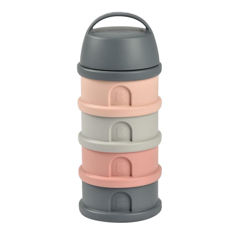 Beaba Formula and Snacks Container - Mineral Grey/Pink